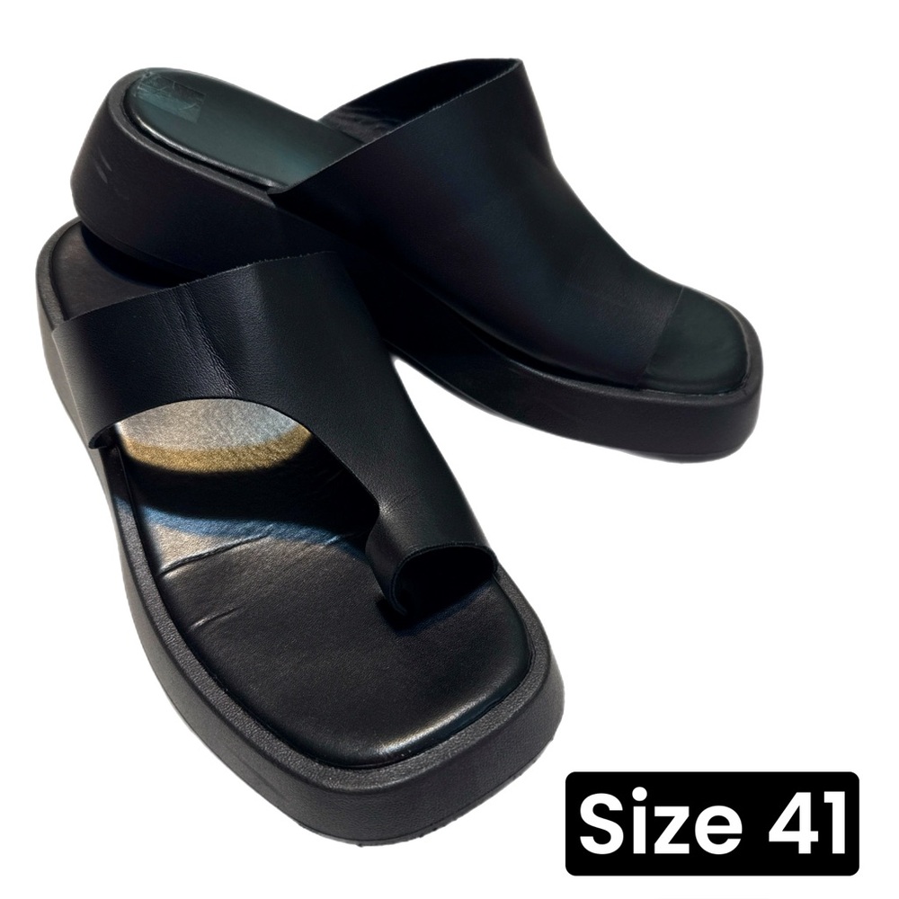 Black Slide Sandals Size 41